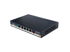 Hongdian industrial IoT router with multiple Ethernet ports and black metal case