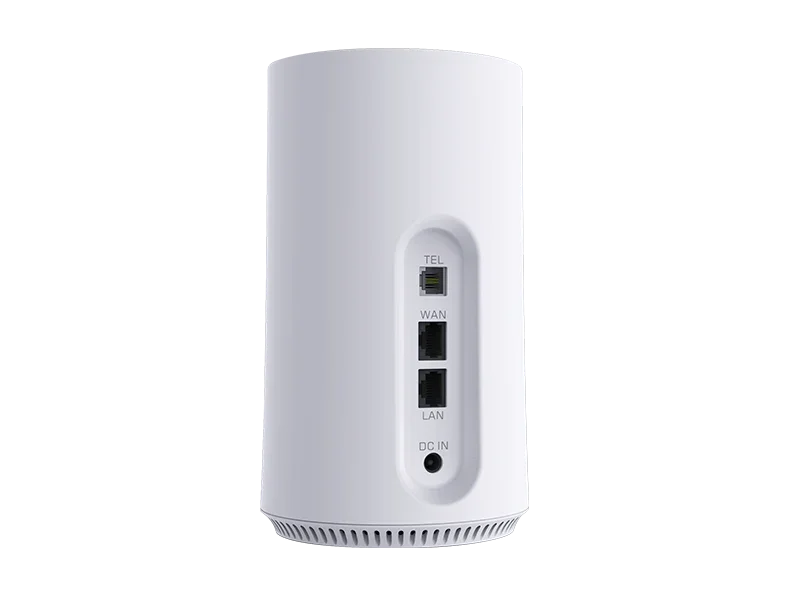 Hongdian white IoT router with TEL, WAN, LAN ports and DC IN, rear view