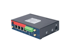 Hongdian industrial IoT router with multiple Ethernet ports and green terminal block