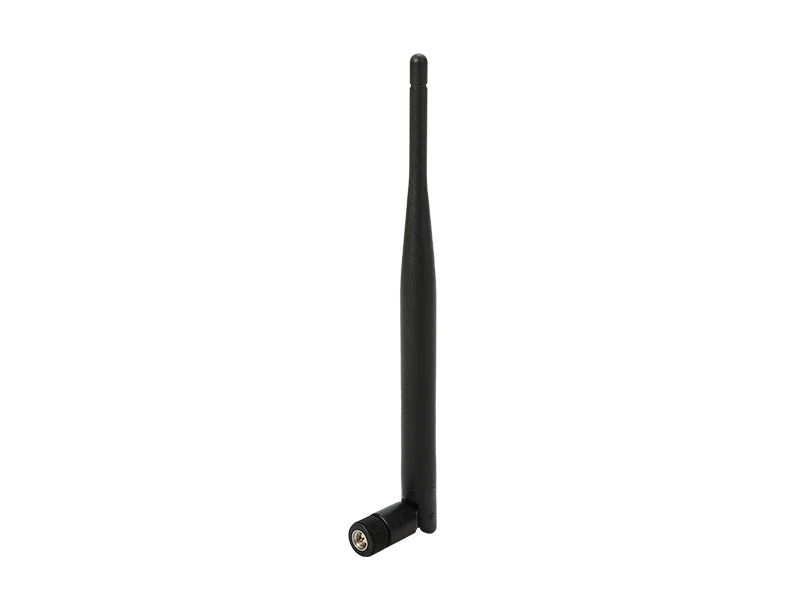 Hongdian industrial IoT router antenna, black, with connector, on white background